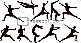 Martial Art Silouettes