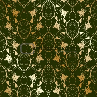 Seamless floral pattern, vector