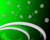 Green Snow Flakes and Drifts