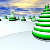 Christmas Trees and Snow