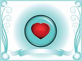 valentine heart in crystal ball
