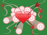 valentine heart with arrow