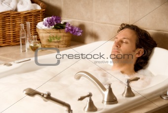 Man in a bath