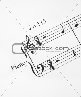 close-up of music note 