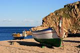 Old fishing boats on the beach
