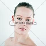 studio natural beauty portrait  woman