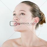 studio natural beauty portrait  woman