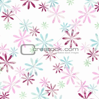 graphic flowers on white background