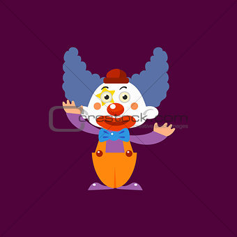 Clown Greeting Simplified Isolated