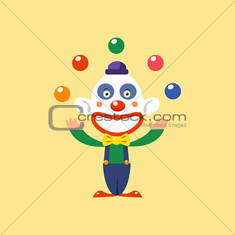 Joyful Clown Juggling