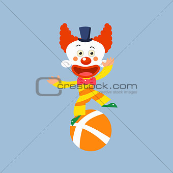Clown Balancing On One Leg