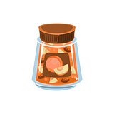 Apricot Jam In Transparent Jar