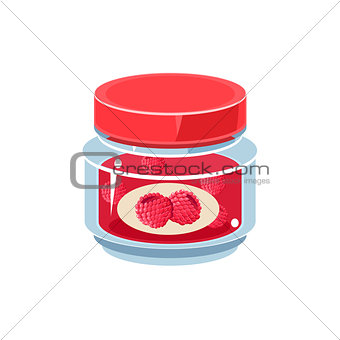 Raspberry Jam In Transparent Jar