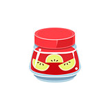 Apple Jam In Transparent Jar