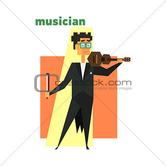 Musician Abstract Figure
