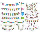 Collection Of Hand Drawn Garlands