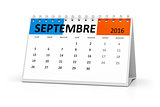 french language table calendar 2016 september
