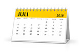german language table calendar 2016 july