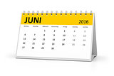 german language table calendar 2016 june