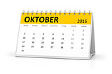 german language table calendar 2016 october