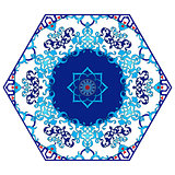 Antique ottoman turkish pattern vector design eighty four