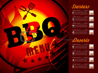 Design BBQ menu