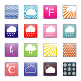 Weather icons, vector illustration.