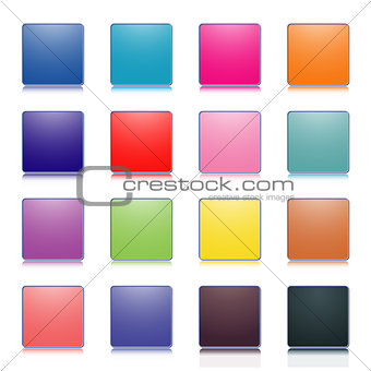 Colored buttons, vector illustration