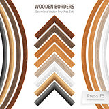 Wooden Borders Vector Brushes