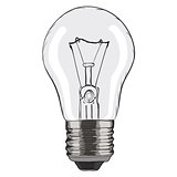 Hand-drawn light bulb on white background. EPS8 vector