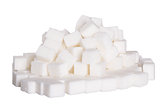 Sugar cubes background, black and white