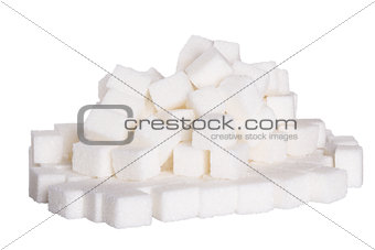Sugar cubes background, black and white