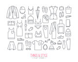 Flat clothes icons