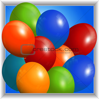Colourful balloons 3D Panel