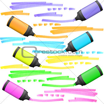 highlighters with markings
