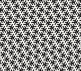 Vector Seamless Black and White Rounded Hexagonal Organic Shape Pattern