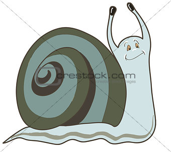Funny snail, vector