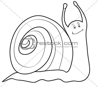 Decorative snail contour