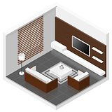 Living room isomertic detailed set