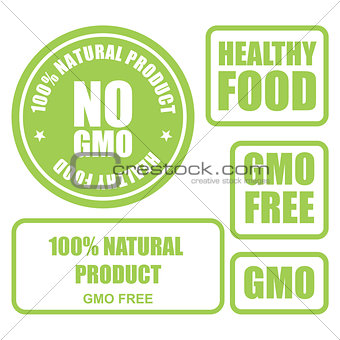 GMO free and healthy food stamps and labels