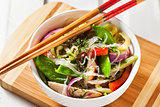 Glass noodles with vegetables and chicken