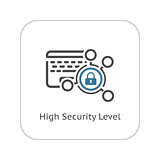 High Security Level Icon. Flat Design.