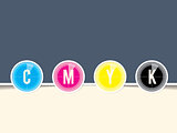 Cmyk background with countdown design