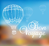 Background with air balloon