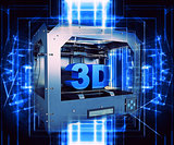 3d printer with futuristic effect