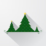 Vector simple christmas tree background