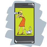 Photo app for smartphone girl photographs