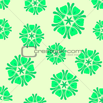 Seamless green background boho chic