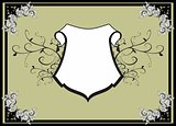 heraldic corners crest background
