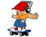 Boy at skateboard 